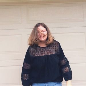 Black Detailed Blouse